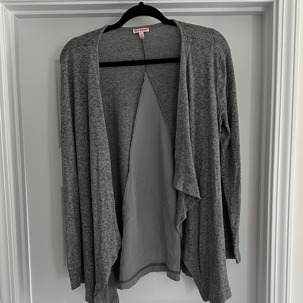 Juicy Couture Charcoal Open Front Cardigan